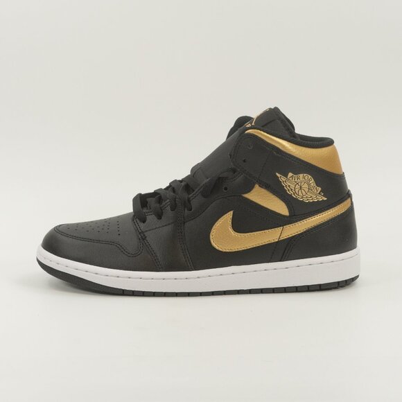Air Jordan 1 Mid 'Black - Metallic Gold' DQ8426-071 Multi-Size - Picture 4 of 10